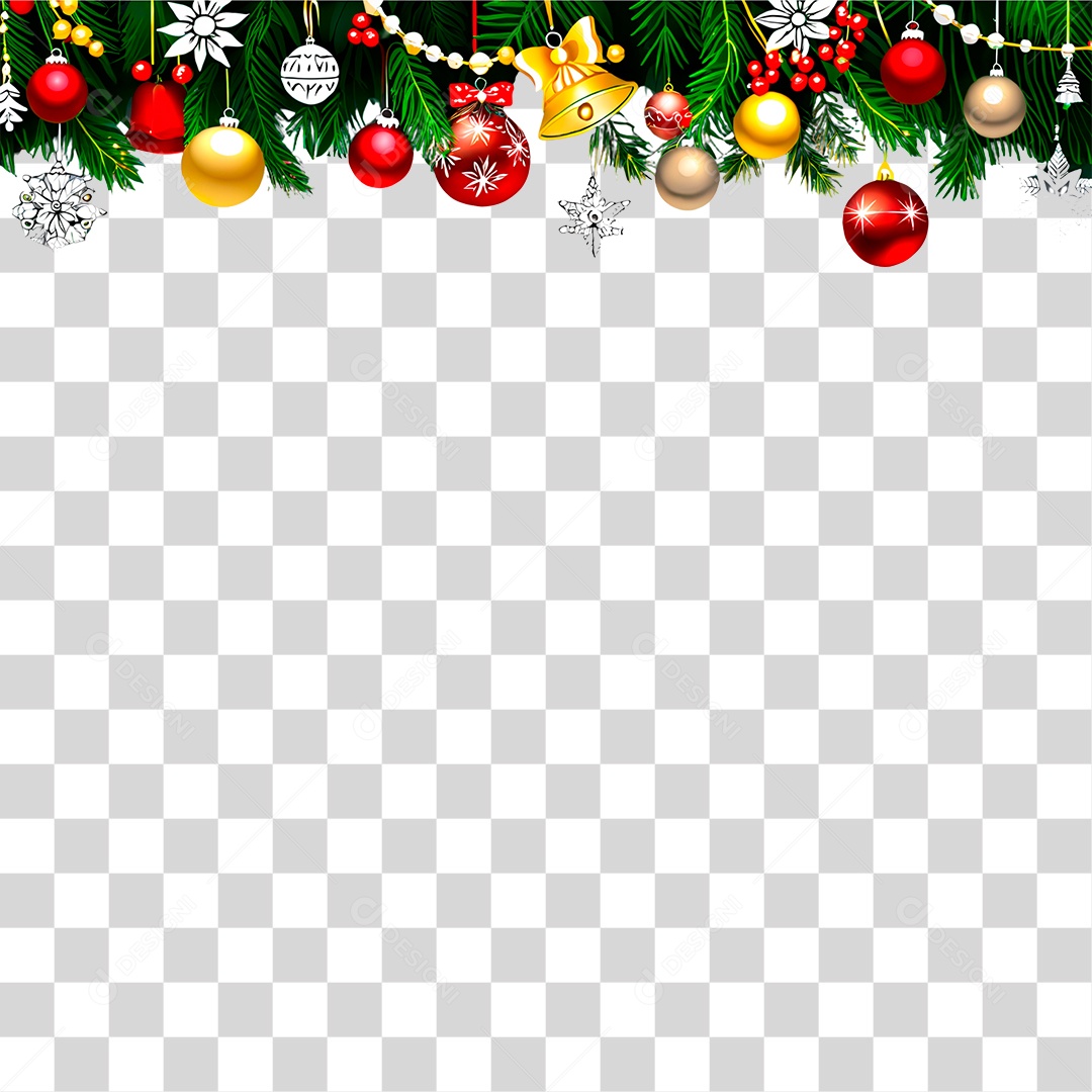Elemento 3D Decoração de Natal PNG Transparente