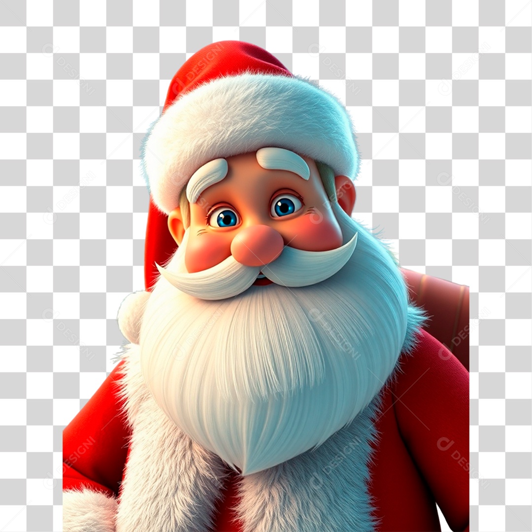 3D Element Santa PNG Transparent