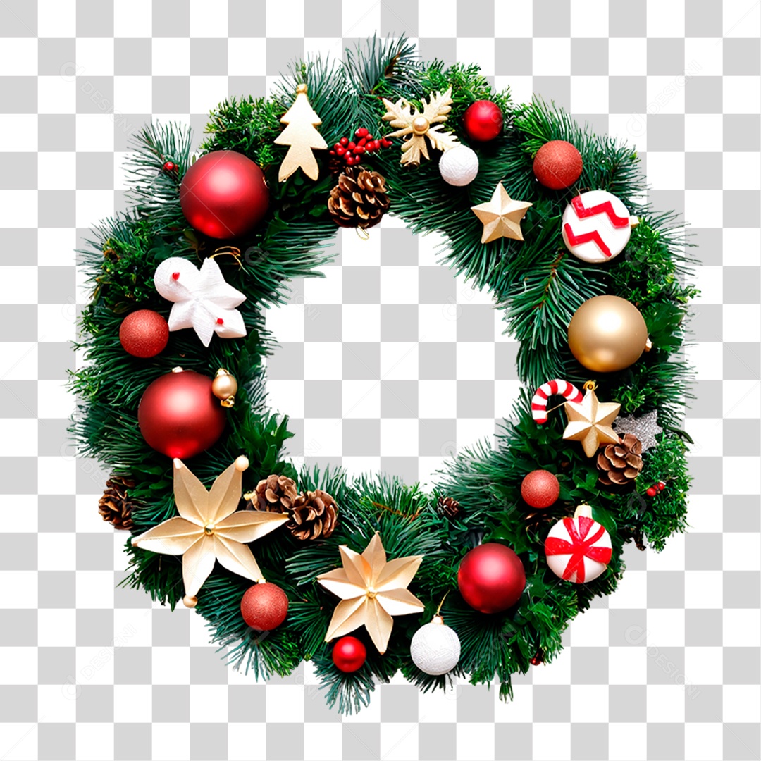 Elemento 3D Decoração de Natal PNG Transparente