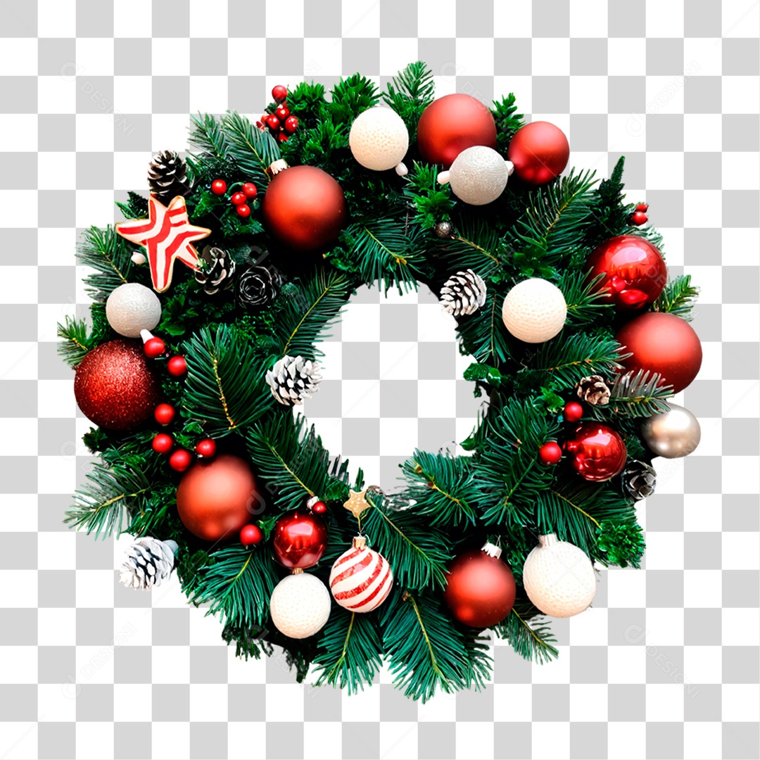 Elemento 3D Decoração de Natal PNG Transparente