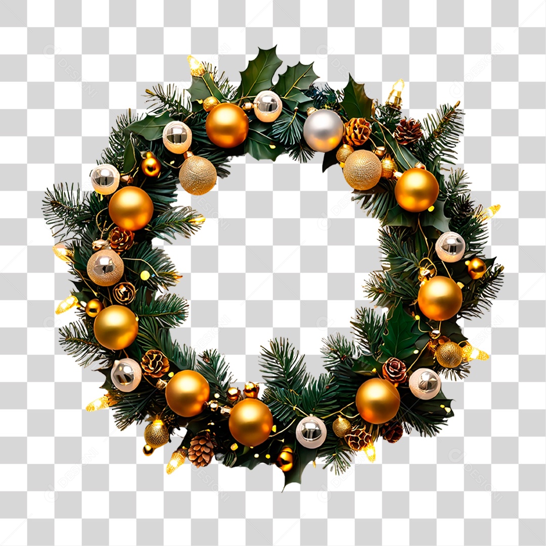 Elemento 3D Decoração de Natal PNG Transparente