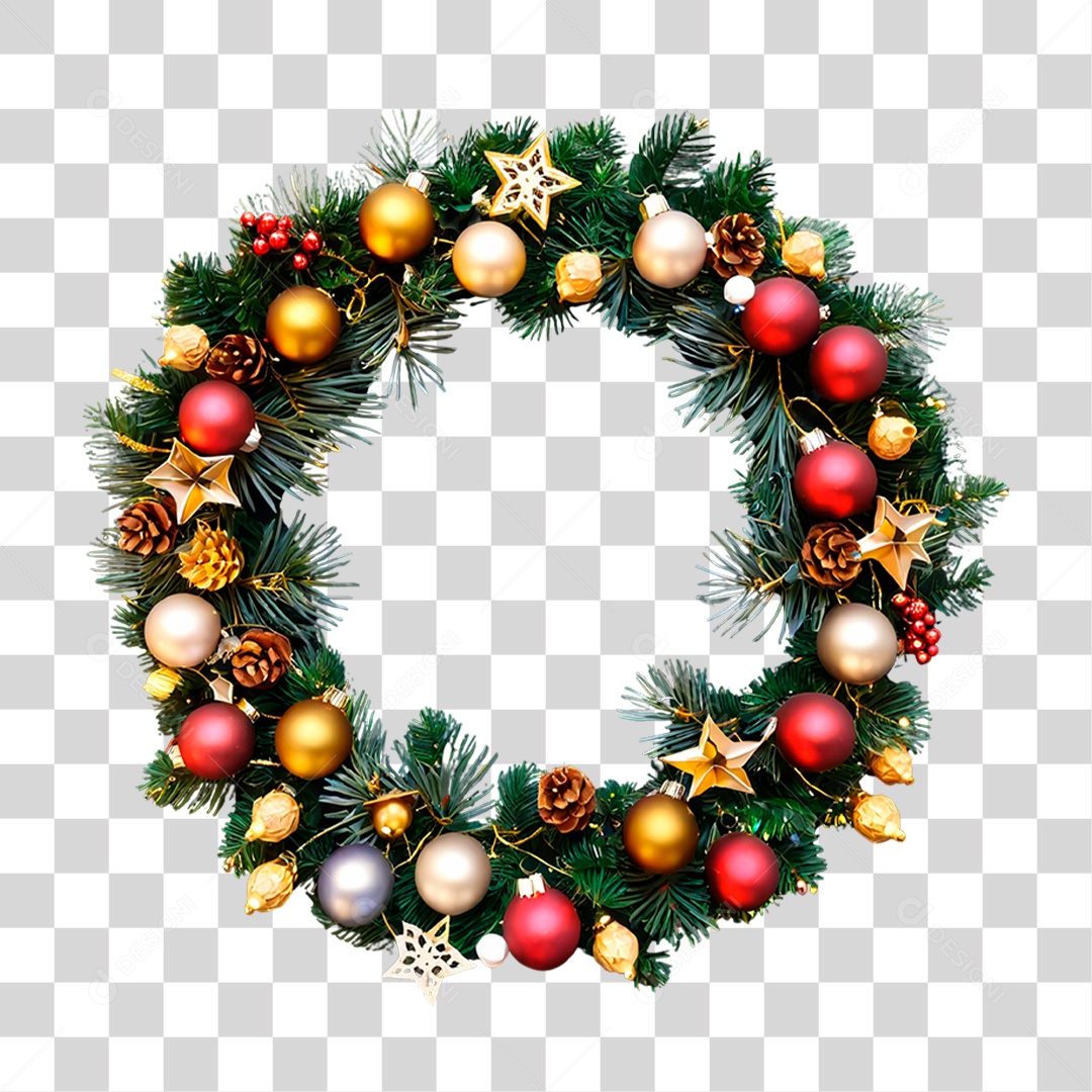 Elemento 3D Decoração de Natal PNG Transparente