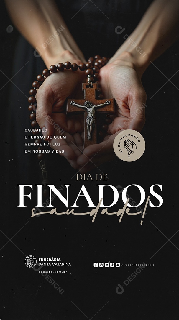 Story Dia de Finados 02 de Novembro Saudades Eternas Social Media PSD Editável
