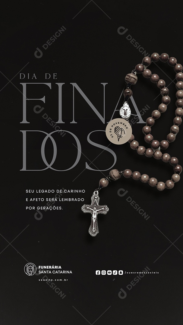 Story Dia de Finados 02 de Novembro Seu Legado de Carinho Social Media PSD Editável