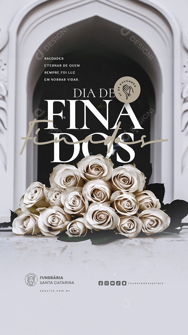 Story Dia de Finados 02 de Novembro Saudades Eternas Social Media PSD Editável