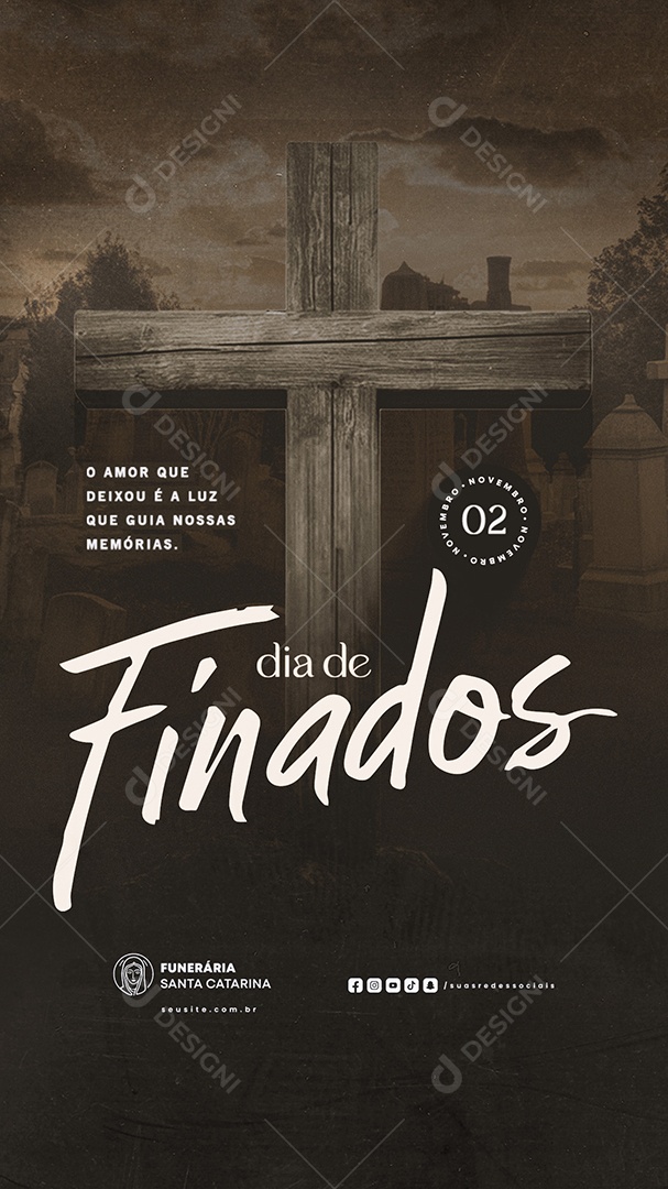 Story Social Media Dia de Finados 02 de Novembro PSD Editável
