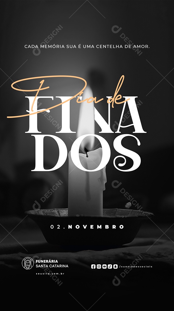 Story Dia de Finados 02 de Novembro Social Media PSD Editável