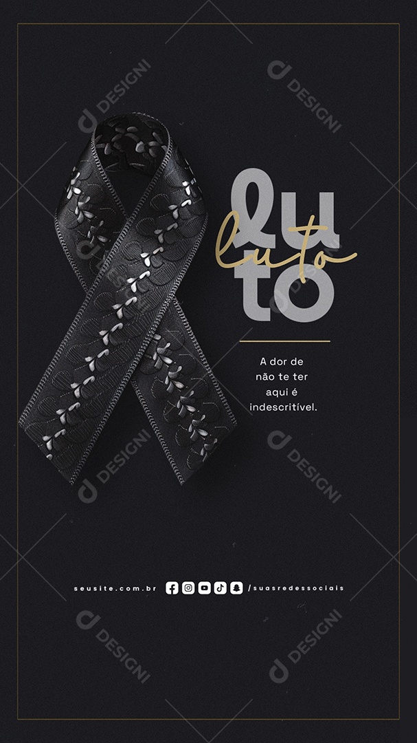 Story A Dor de Não Te Der Aqui é Indescritível Social Media PSD Editável