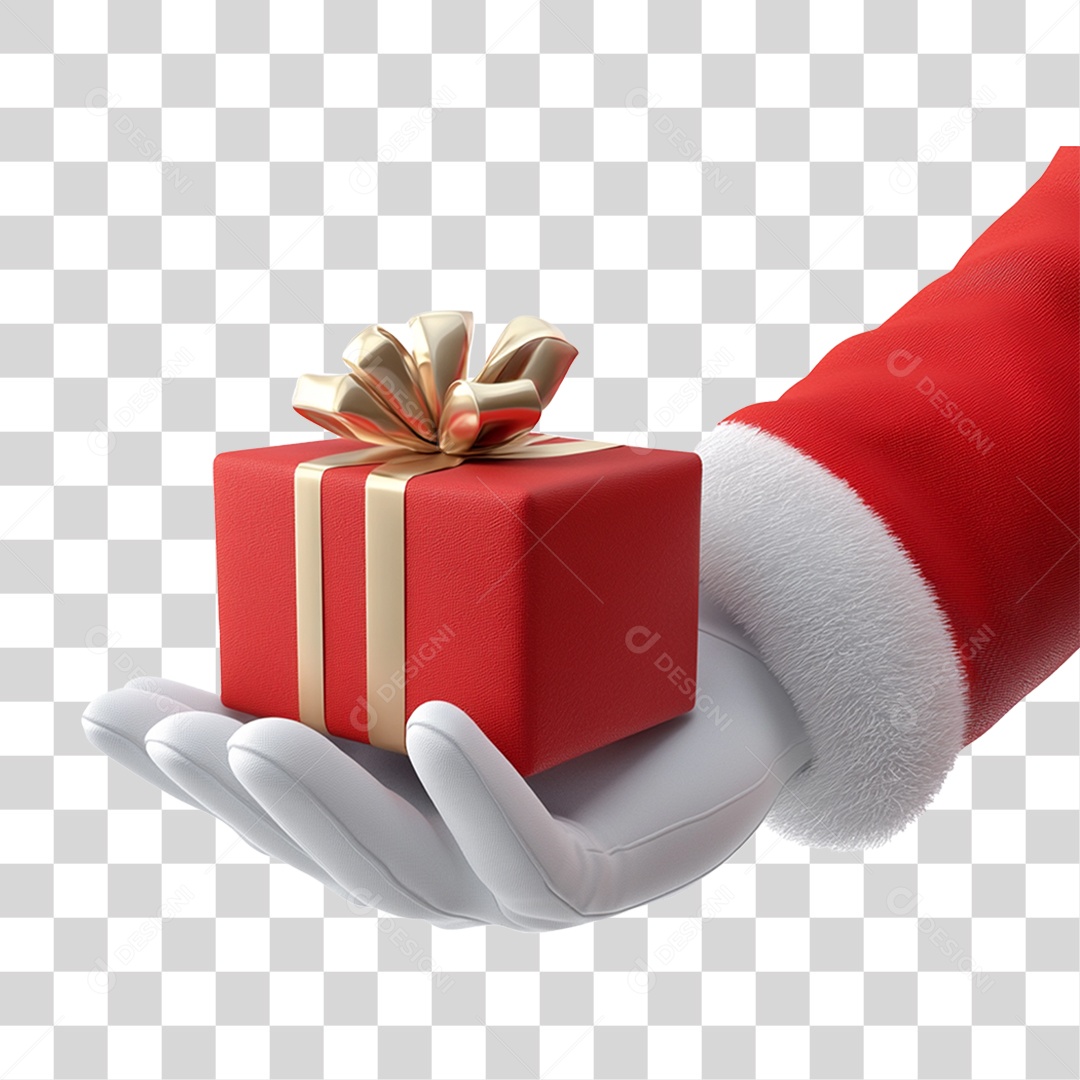 Mão Segurando Caixa de Presente PNG Transparente