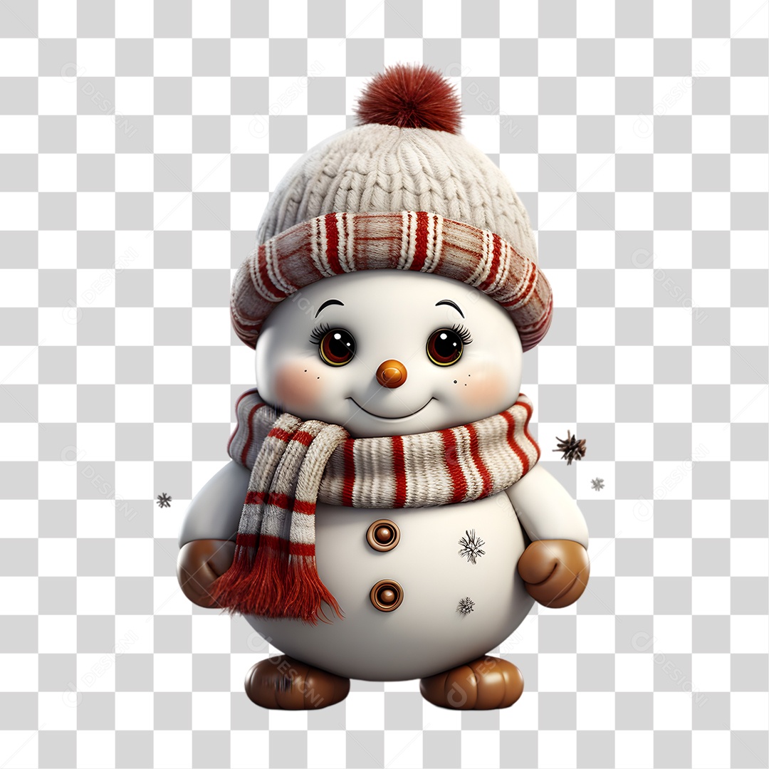 Boneco de Neve Natal PNG Transparente