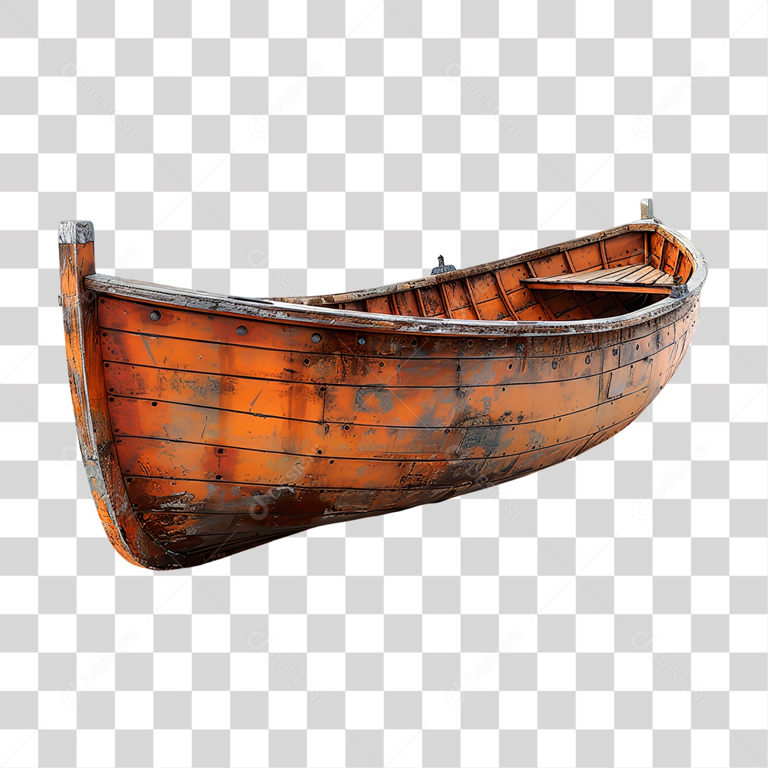 Canoa de Madeira PNG Transparente