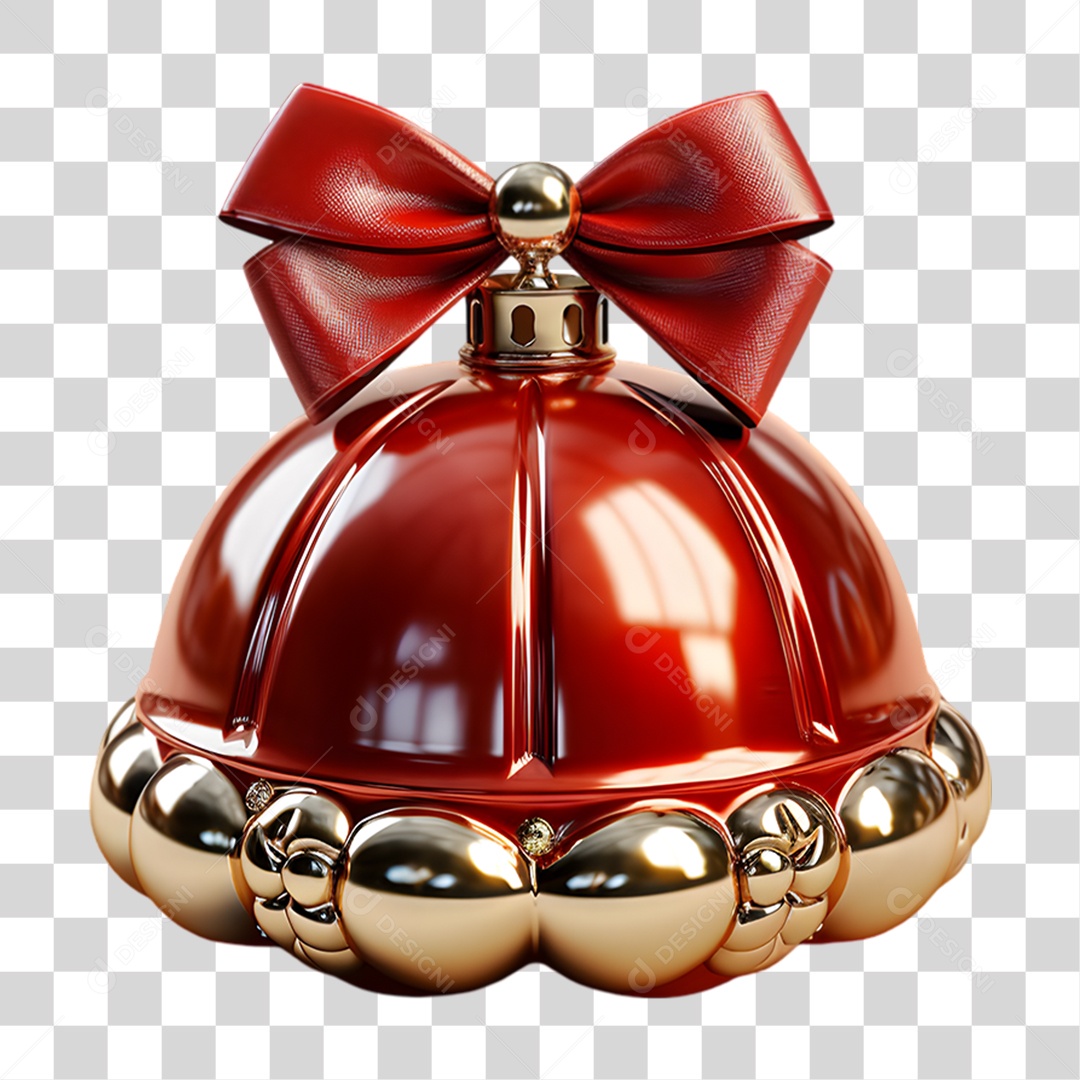 Transparent PNG Christmas Bell 3D Element
