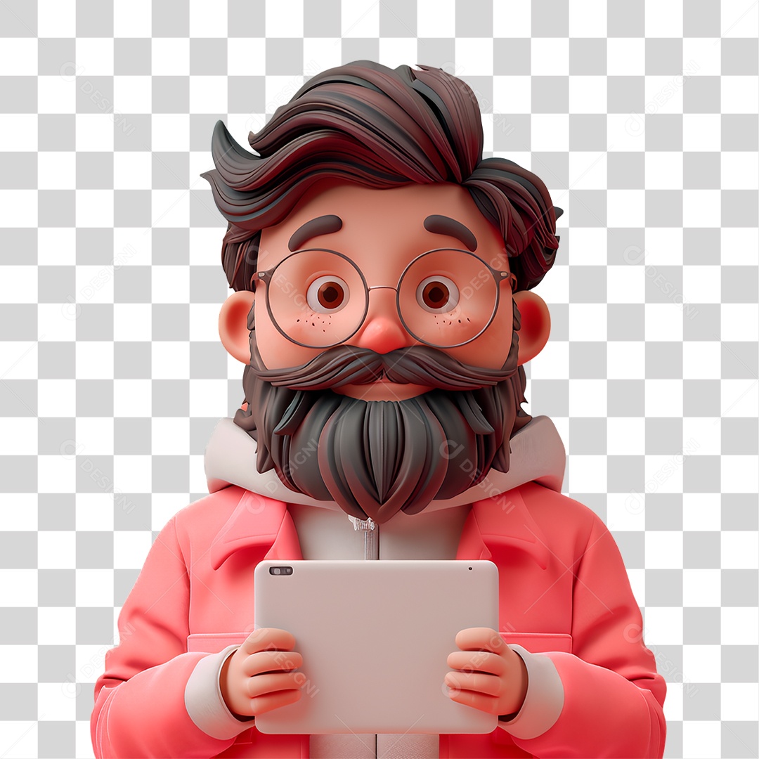 Homem Segurando Papel PNG Transparente