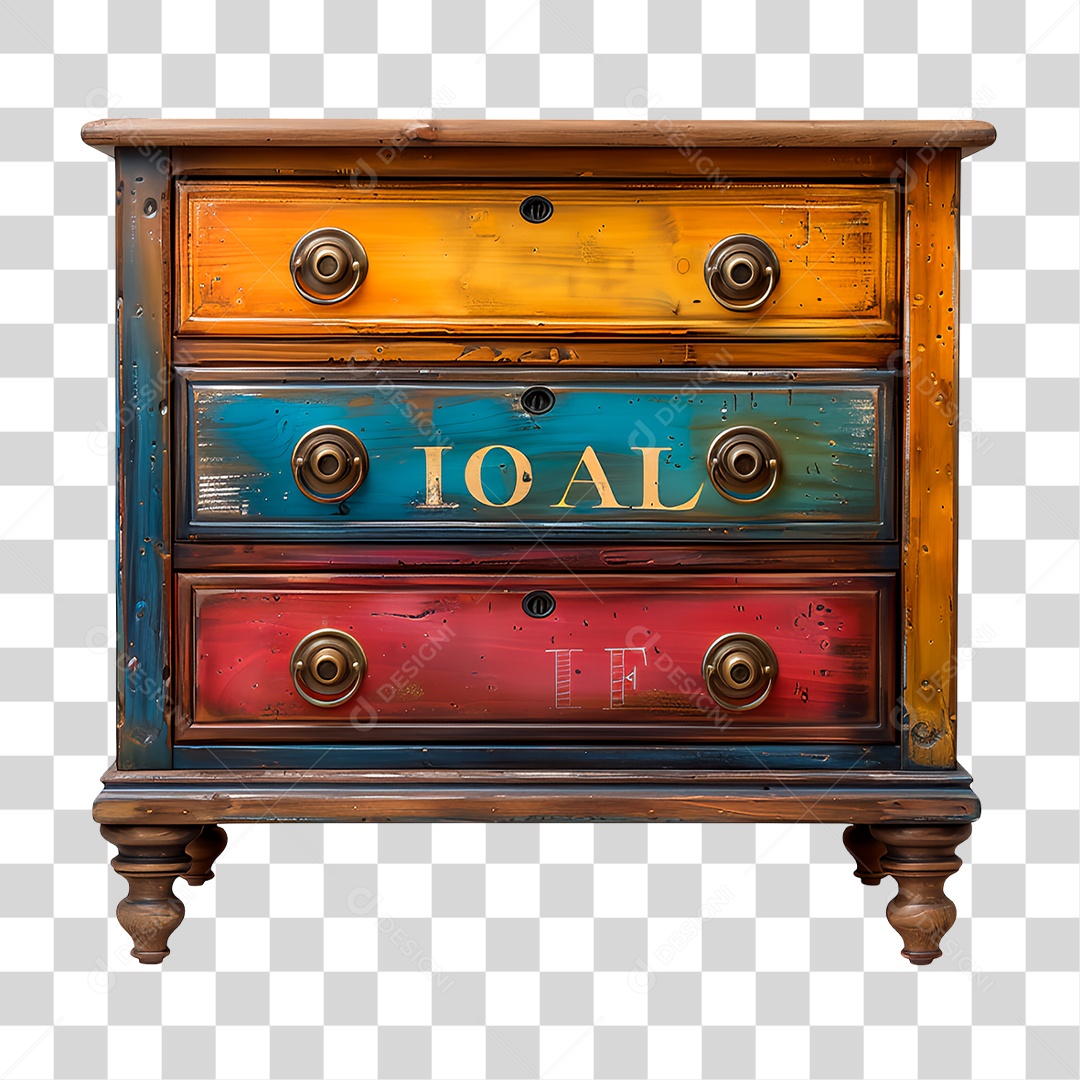 Cômoda de Madeira PNG Transparente