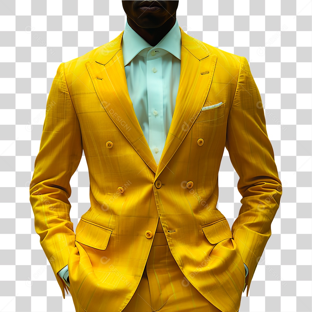 Terno Amarelo PNG Transparente