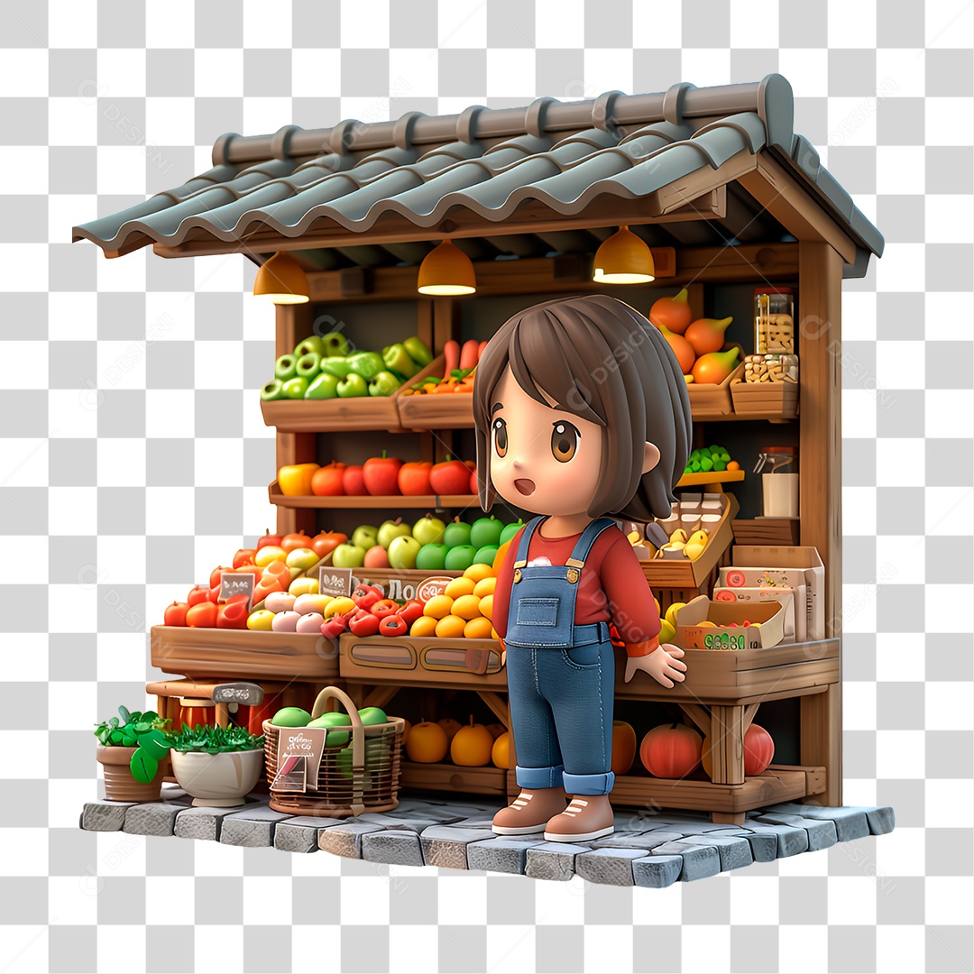 Barraca de Vegetais PNG Transparente
