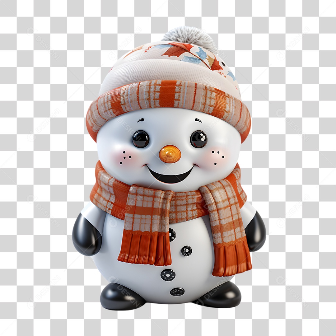 Boneco de Neve para Enfeite de Natal PNG Transparente