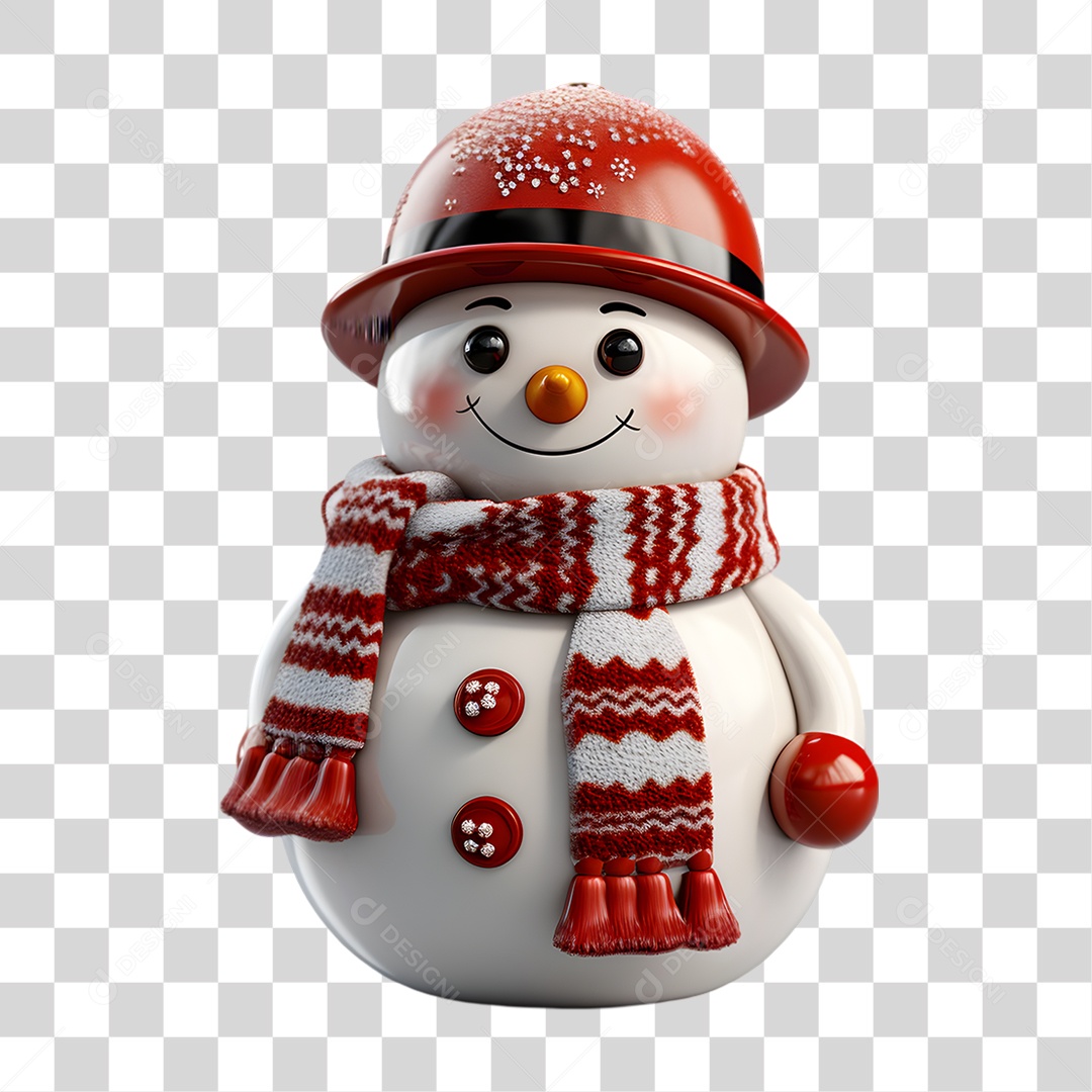 Boneco de Neve para Enfeite de Natal PNG Transparente