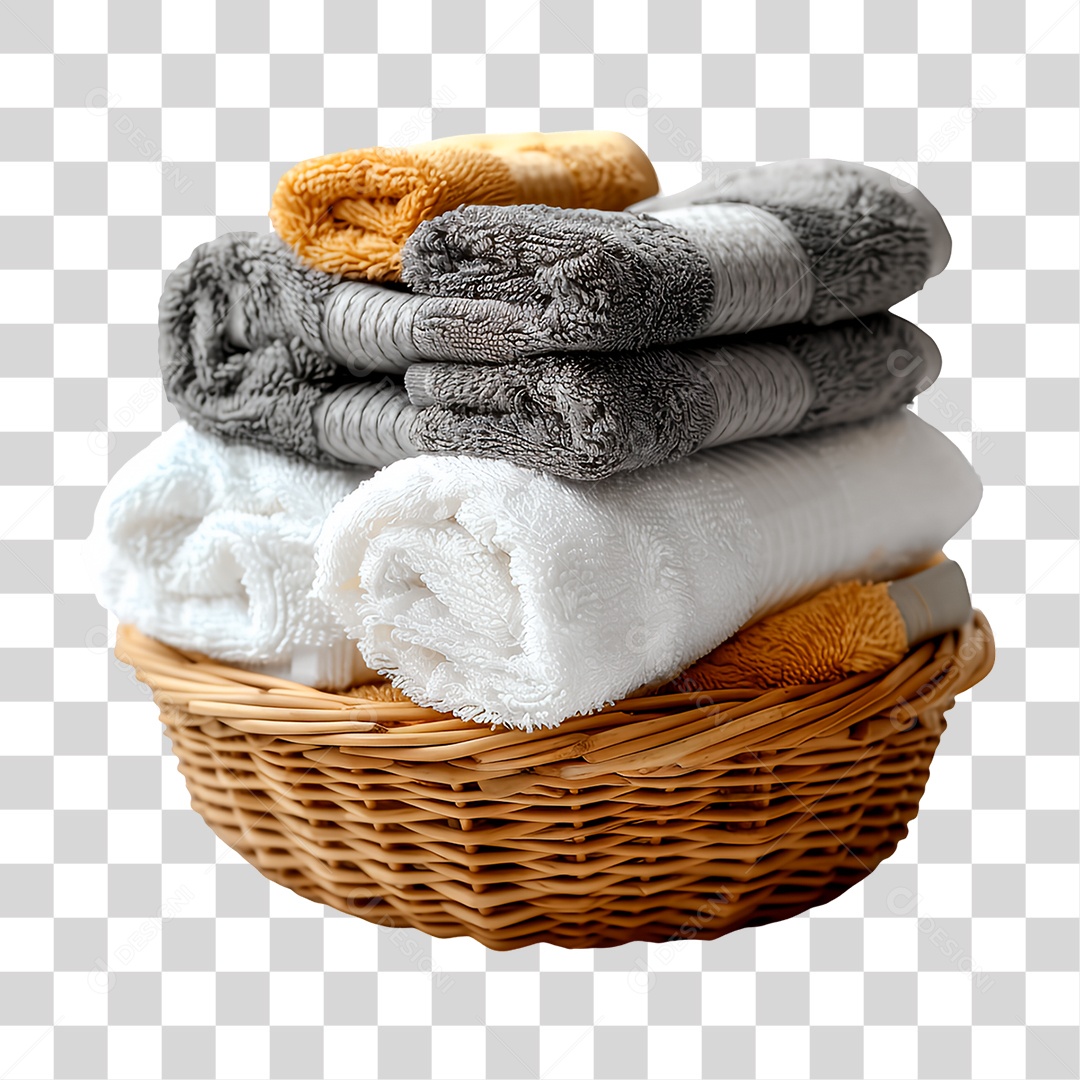 Cesta de Toalha PNG Transparente