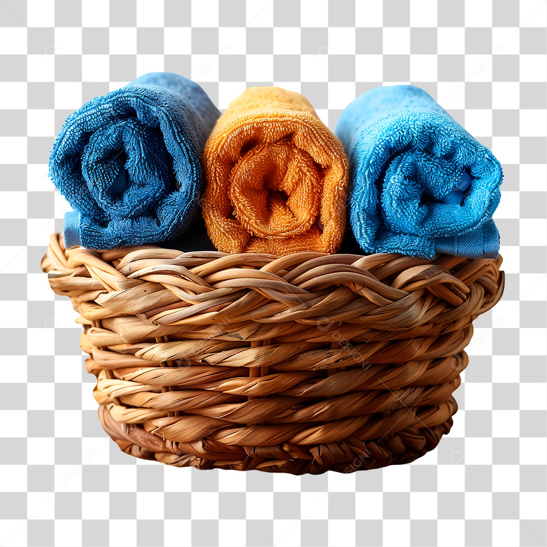 Cesta de Toalha PNG Transparente