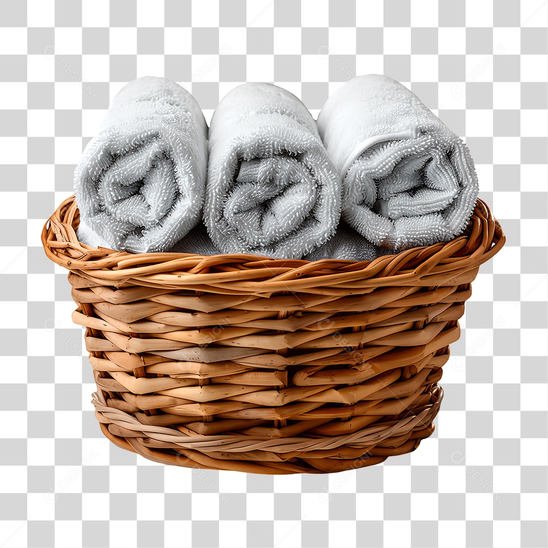 Cesta de Toalha PNG Transparente