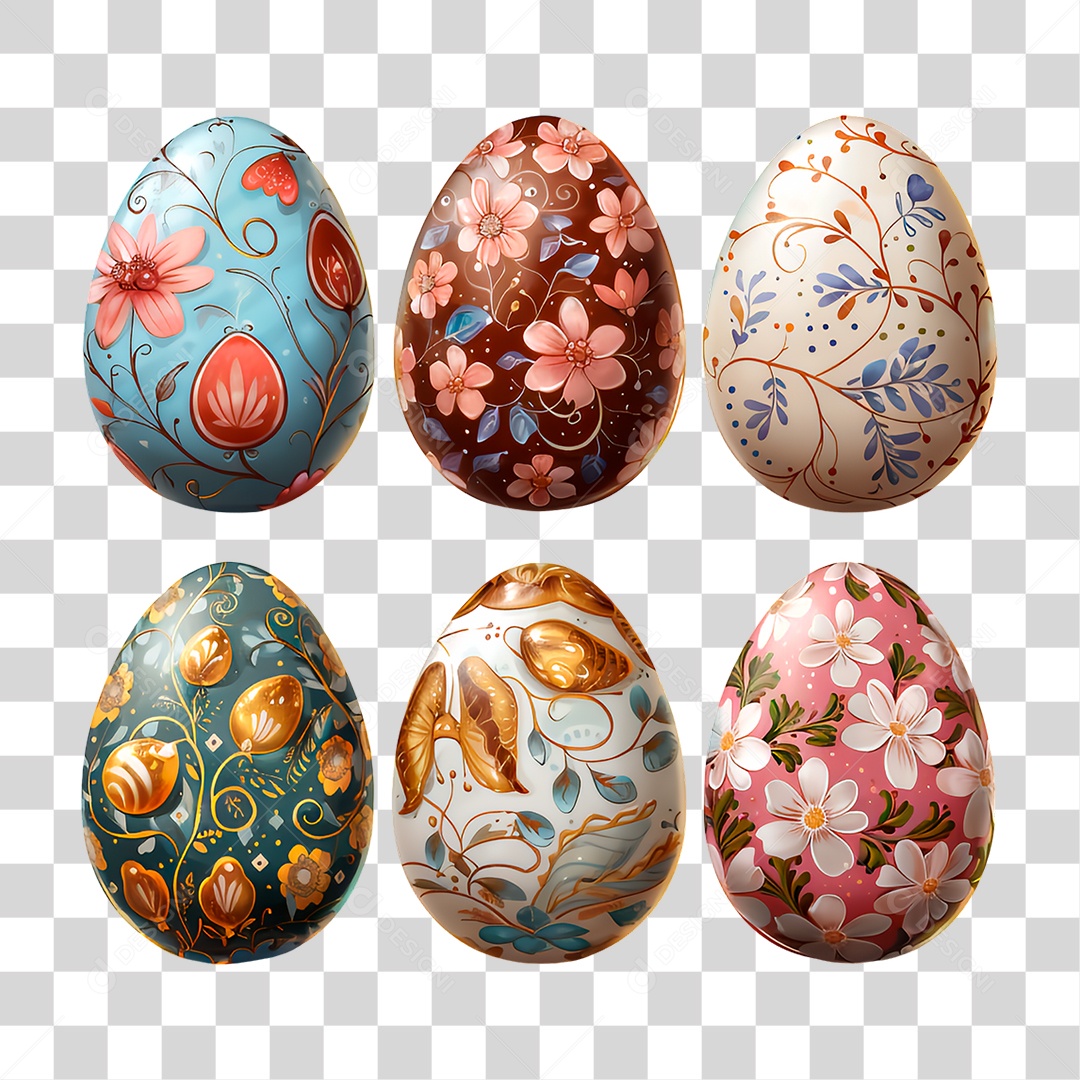 Ovo Colorido PNG Transparente