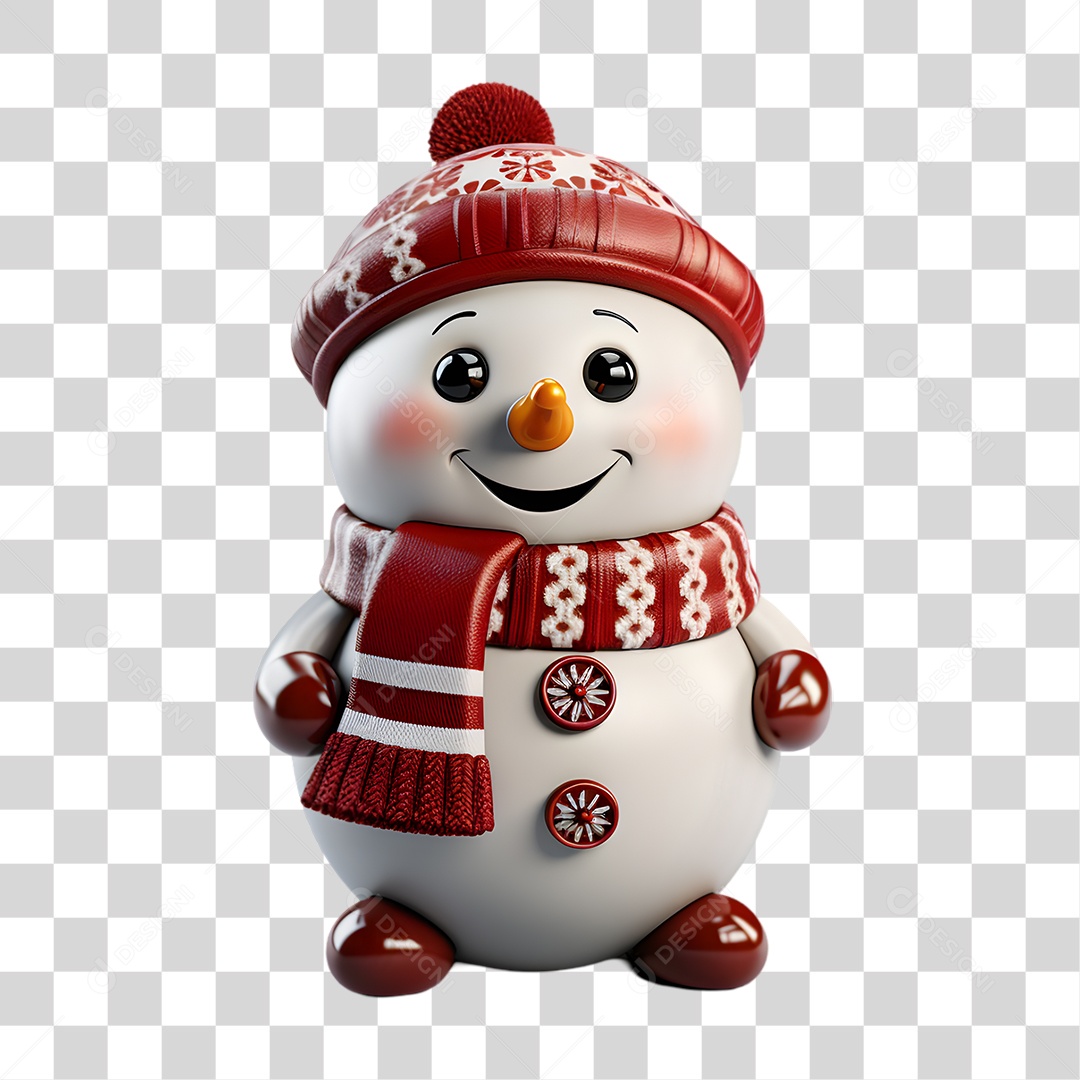 Boneco de Neve para Enfeite de Natal PNG Transparente