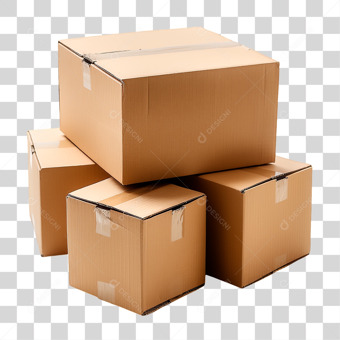 Pilha de Caixa PNG Transparente