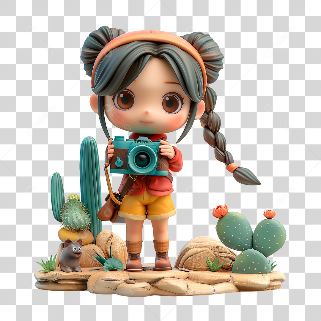 Personagem com Câmera PNG Transparente