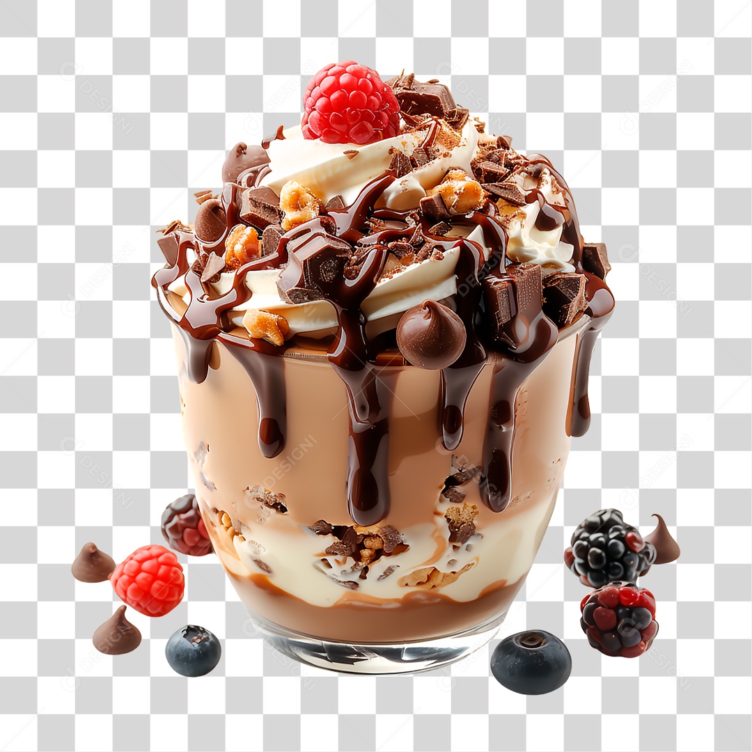 Copo de Sorvete PNG Transparente