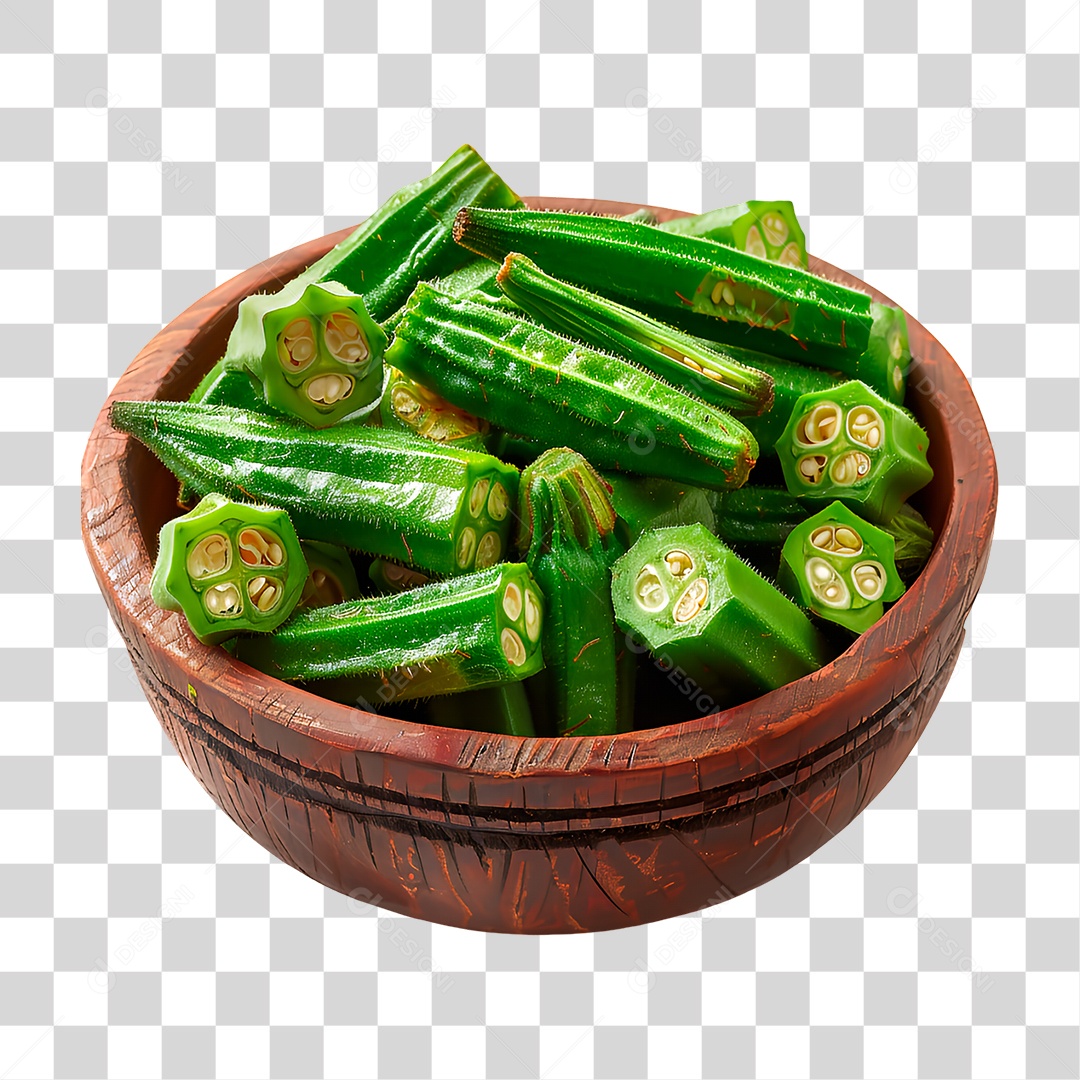 Tigela de Quiabo PNG Transparente