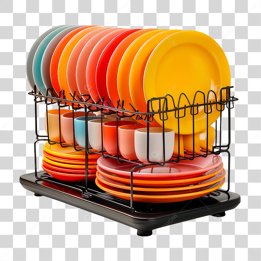 Escorredor de Pratos PNG Transparente