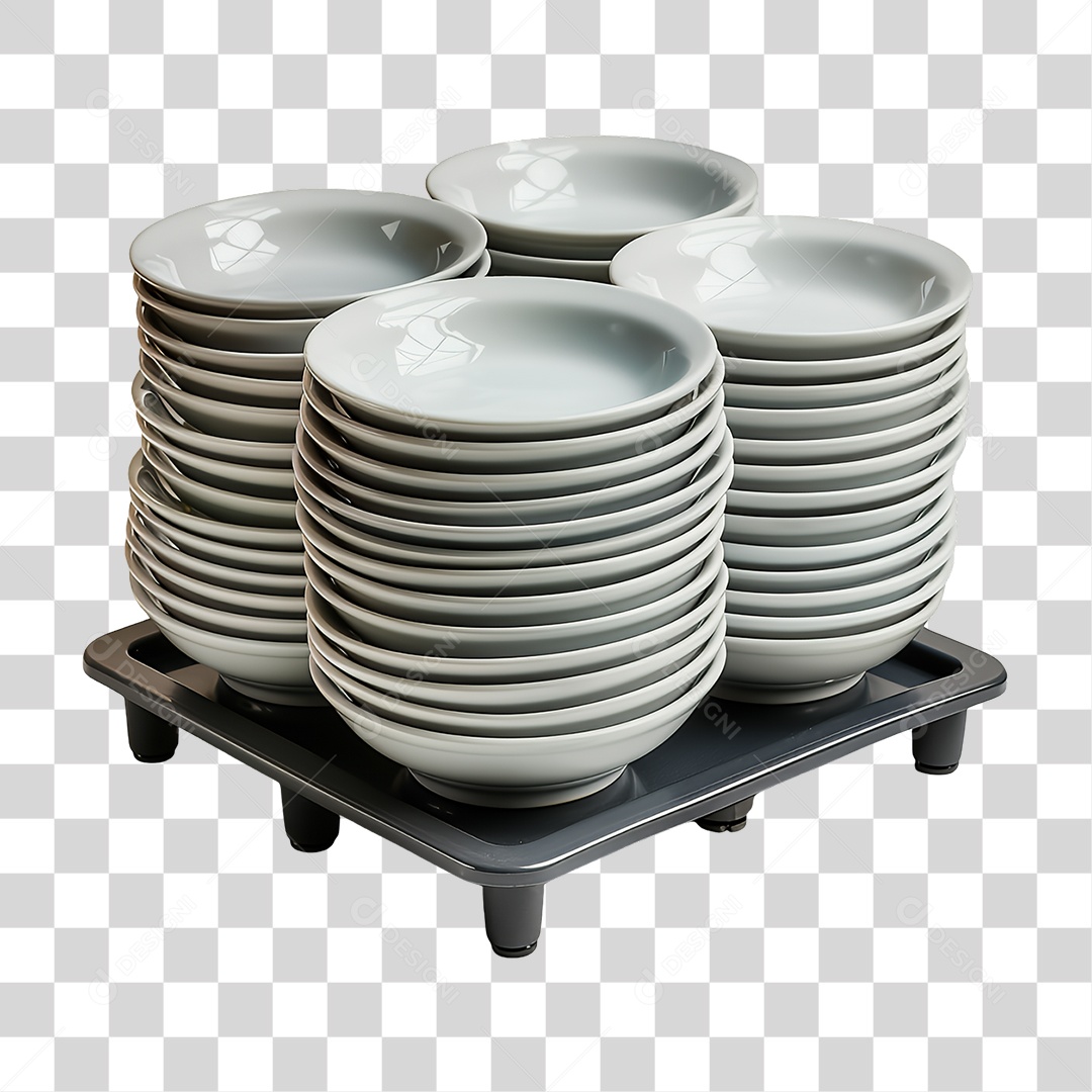 Pilha de Pratos PNG Transparente