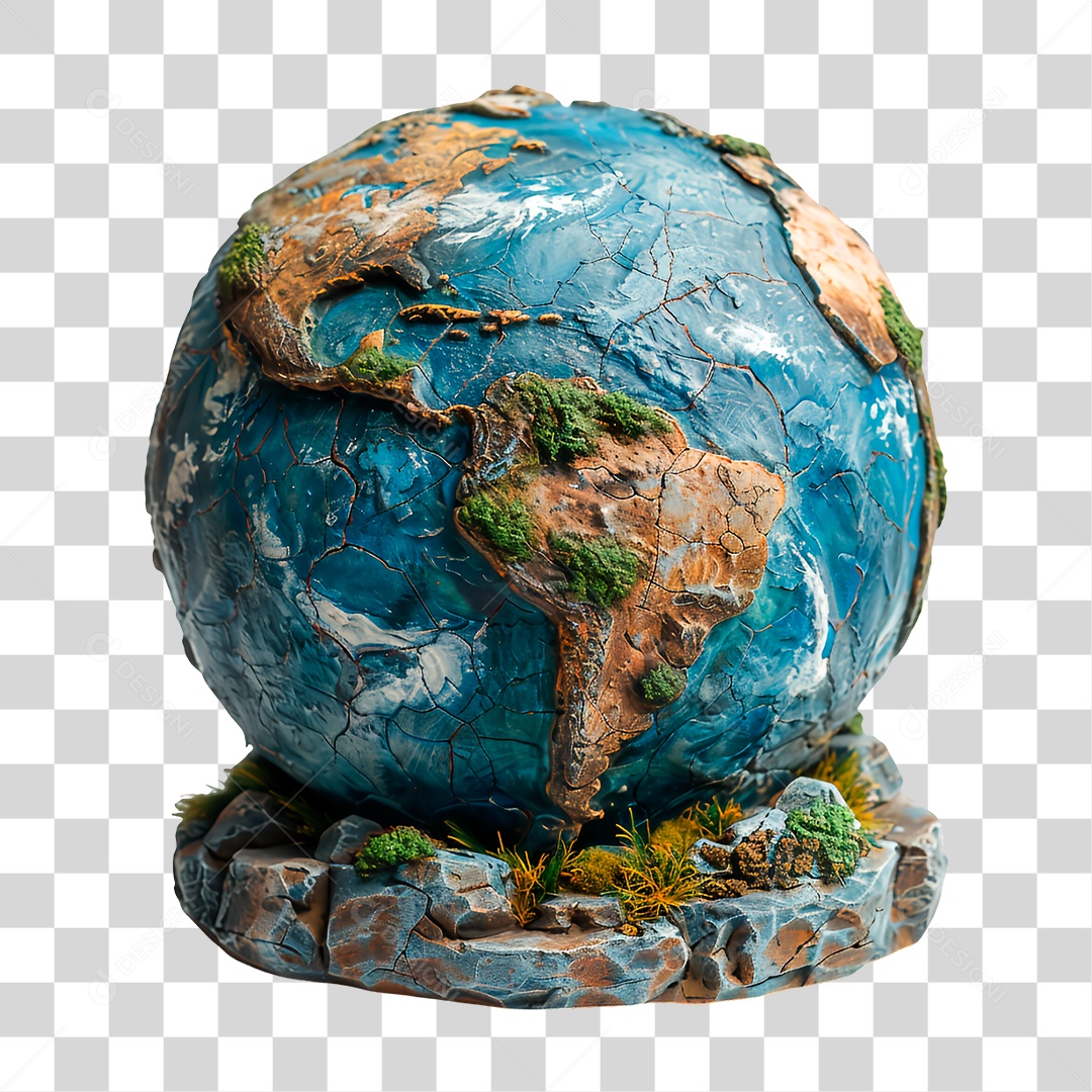 Ilustração Globo de Pedra PNG Transparente