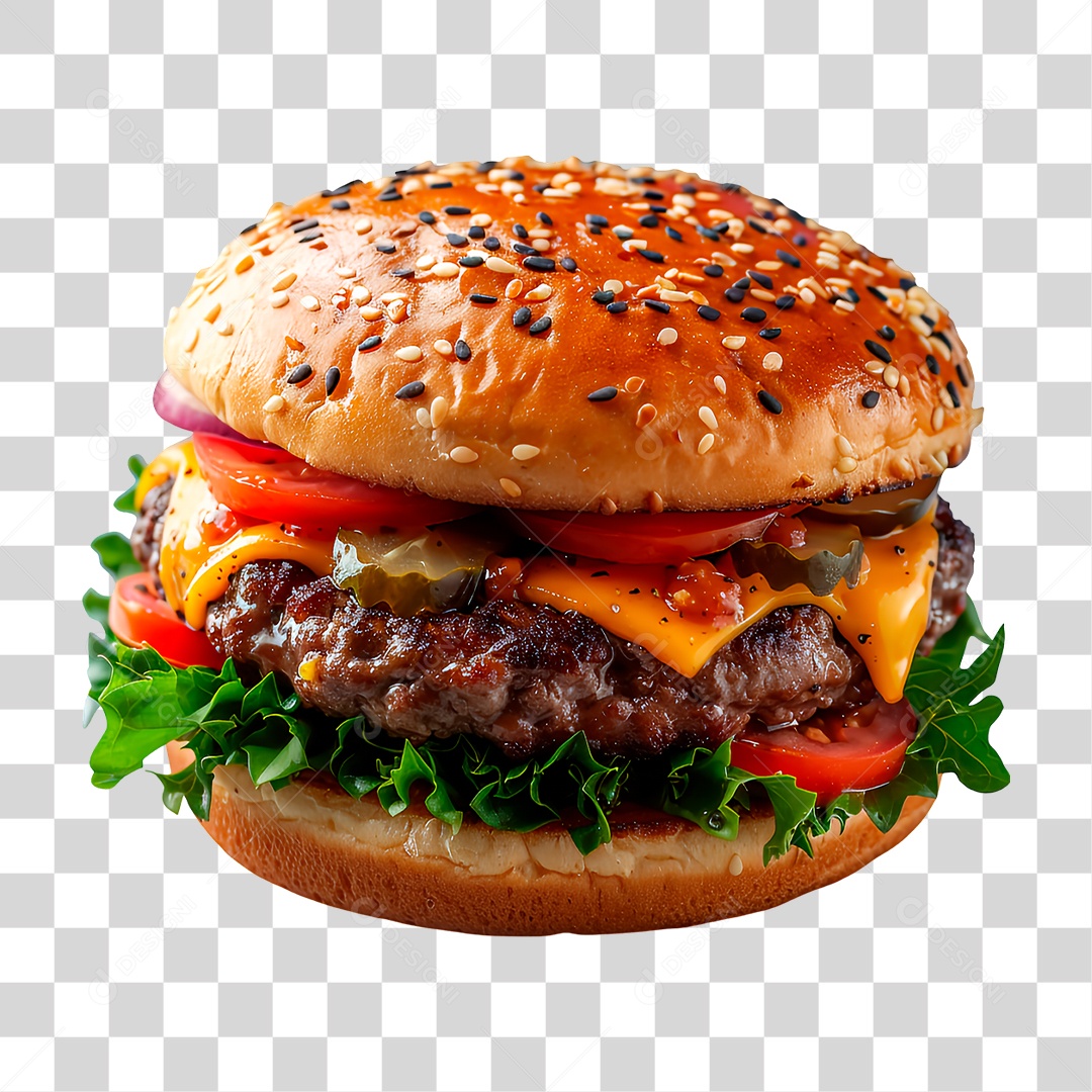Hambúrguer PNG Transparente