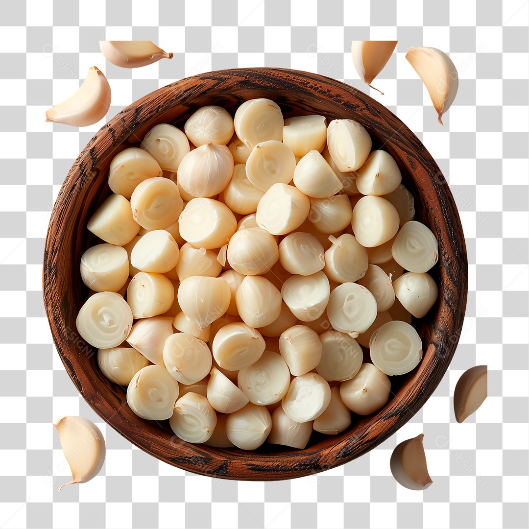 Tigela de Alho PNG Transparente