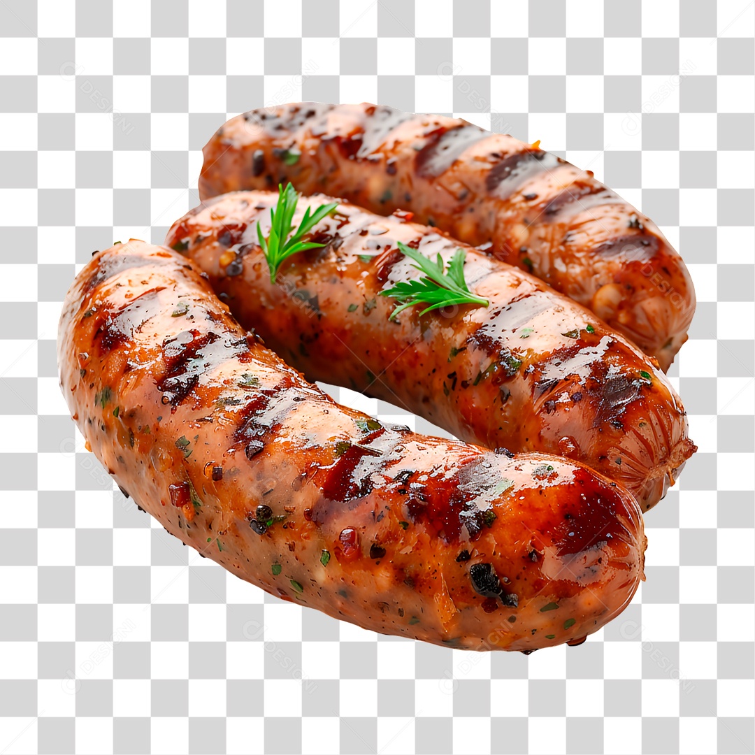 Linguiça Grelhada PNG Transparente