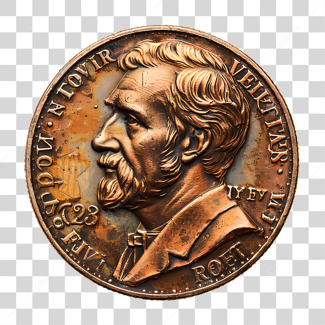 Moeda Antiga PNG Transparente