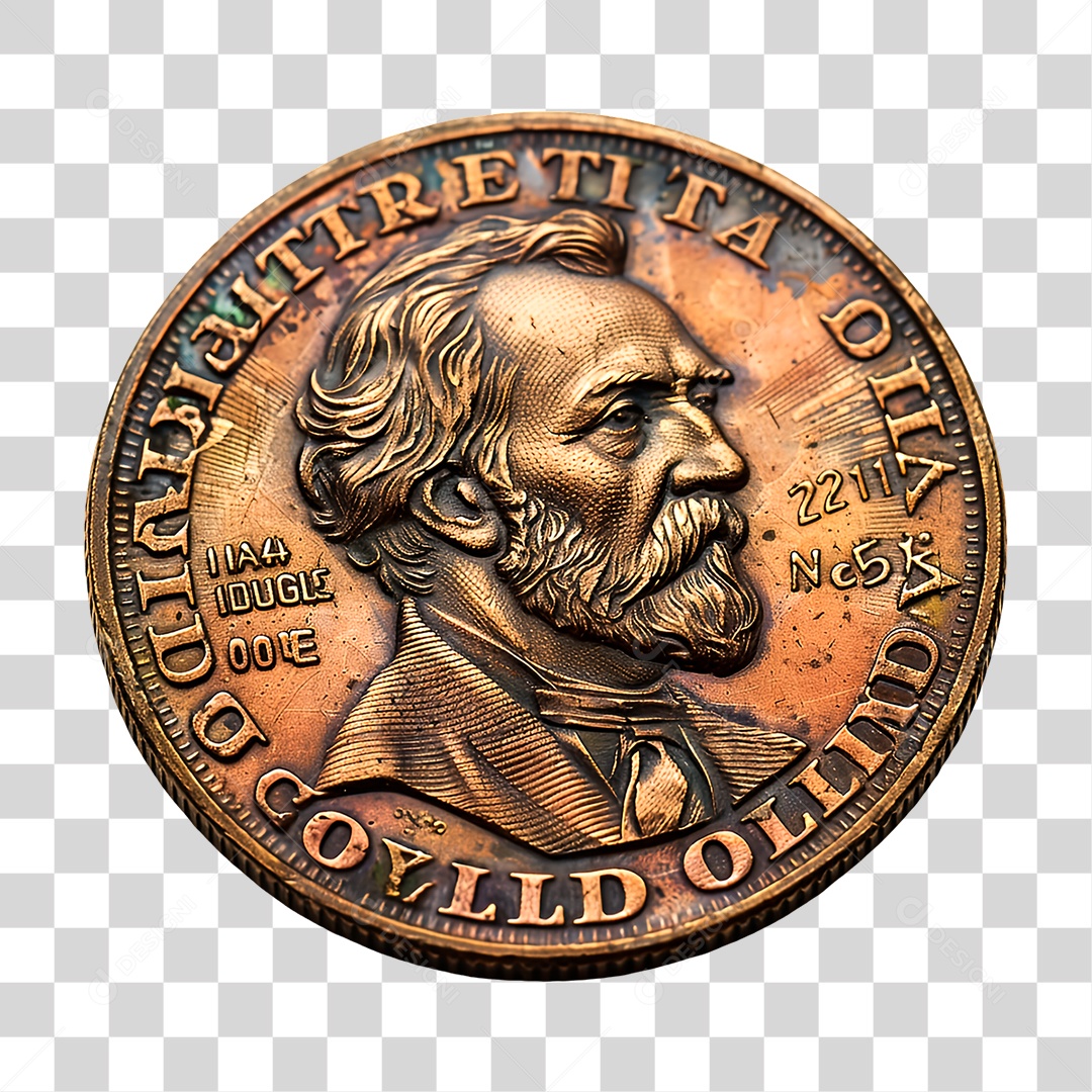 Moeda Antiga PNG Transparente