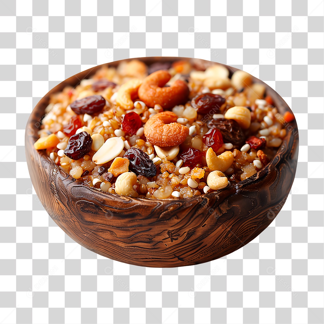 Tigela de Frutos Secos PNG Transparente