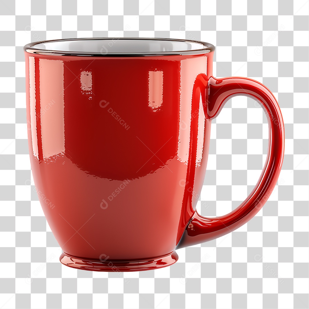 Caneca Vermelha PNG Transparente