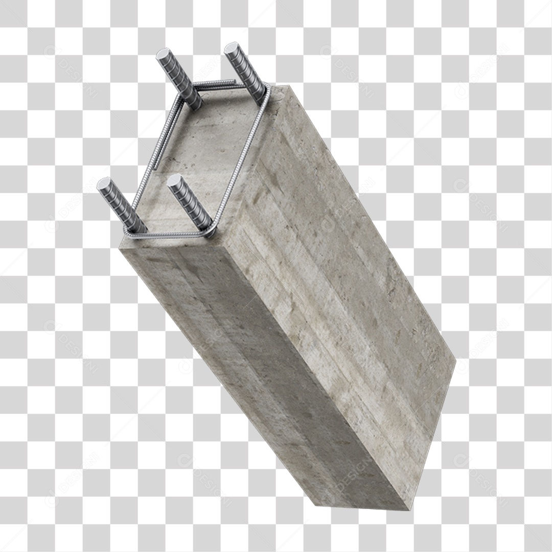 Pilar Coluna de Concreto PNG Transparente