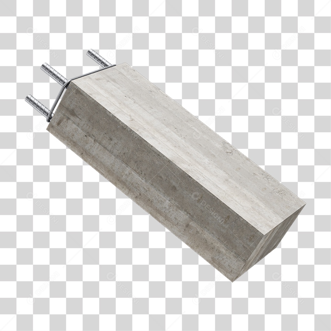 Pilar Coluna Ferragem Em Armada Ferro Com Concreto de Cimento PNG Transprente