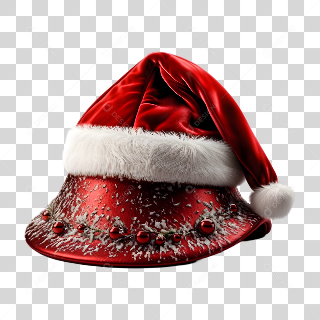 Chapéu de Papai Noel Gorro de Natal PNG Transparente