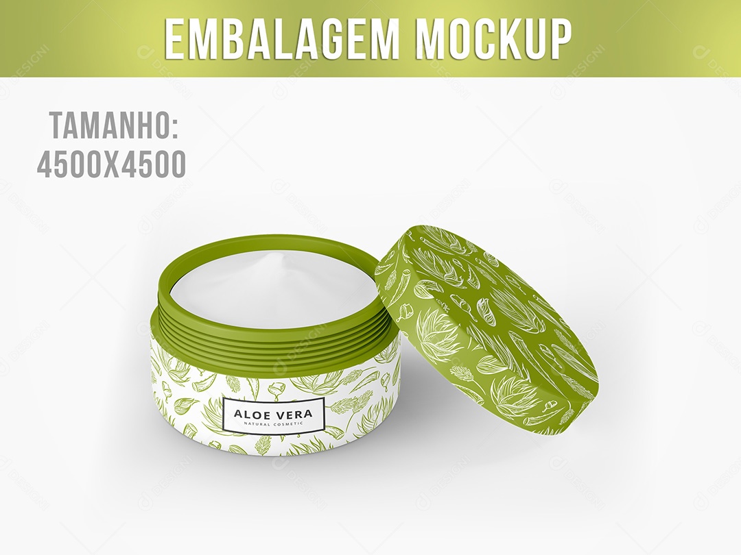 Embalagem de Cosmético Mockup PSD Editável