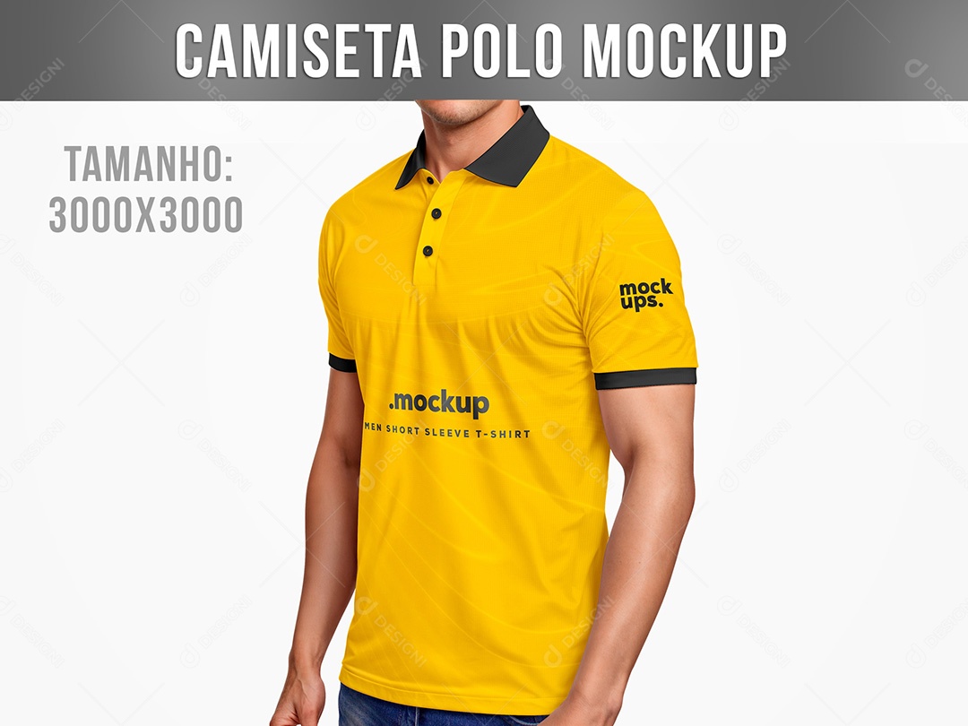 Camiseta Polo Mockup PSD Editável