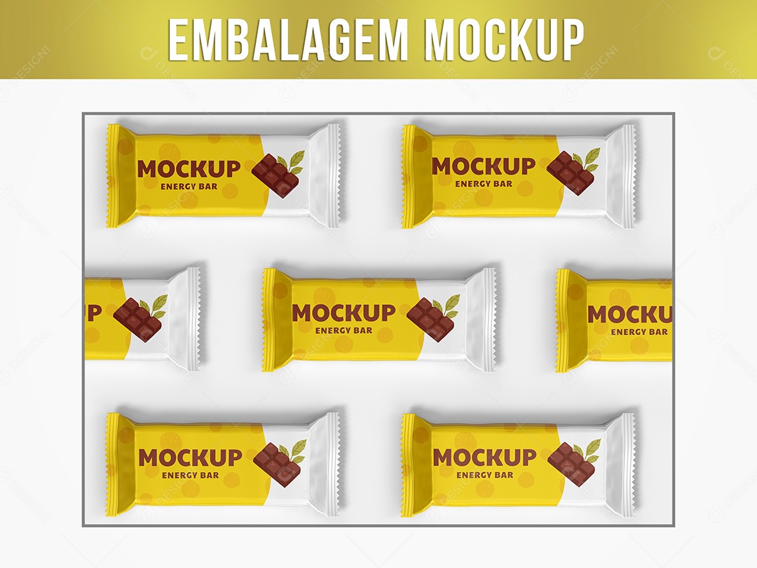Embalagem de Doce Mockup PSD Editável