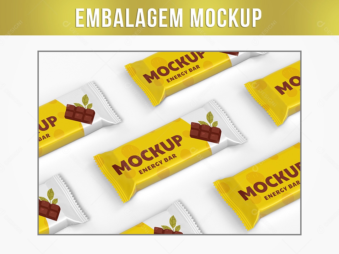 Embalagem de Doce Mockup PSD Editável