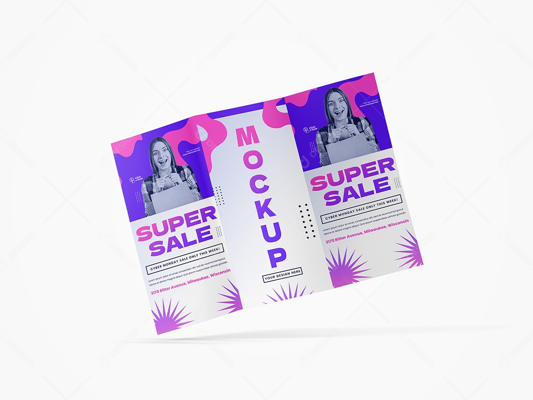 Folheto Mockup PSD Editável