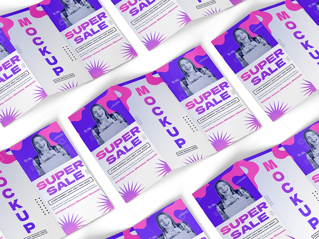 Folheto Mockup PSD Editável